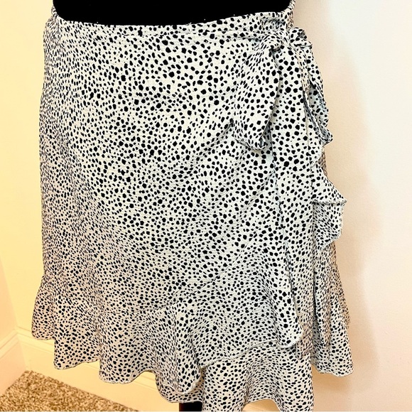 Relipop Leopard Wrap Skirt. Coquette Y2K Ruffle Mini. Size Small. - Picture 3 of 9